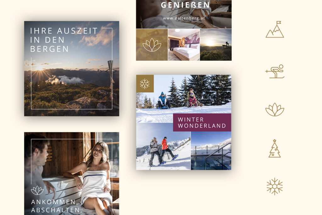 Grafikdesign für das Hotel Galtenberg