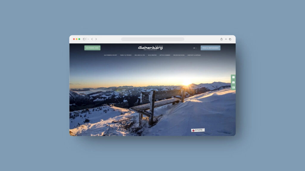 Webdesign für das Hotel Galtenberg
