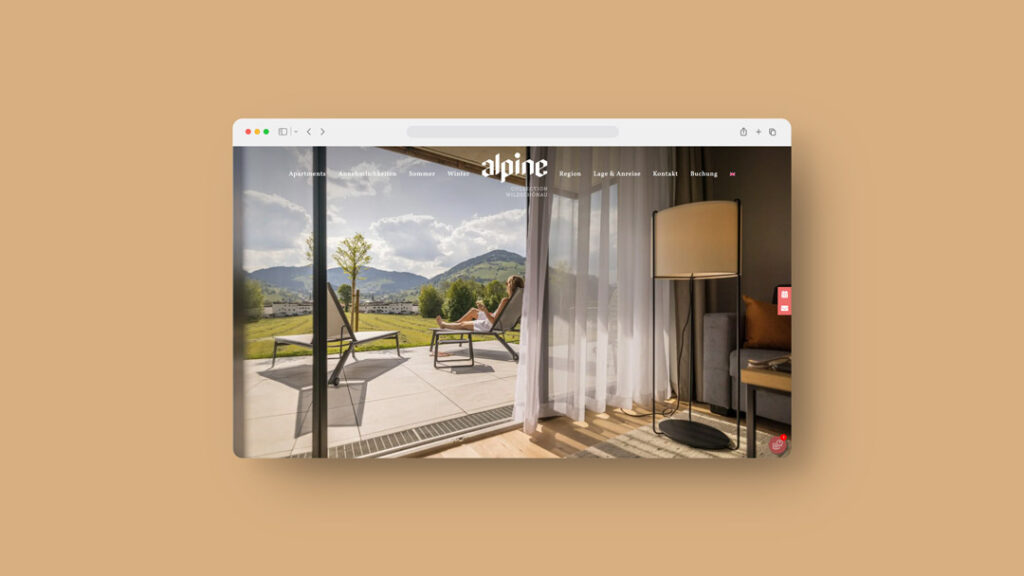 Webdesign für die Alpine Collection Wildschönau